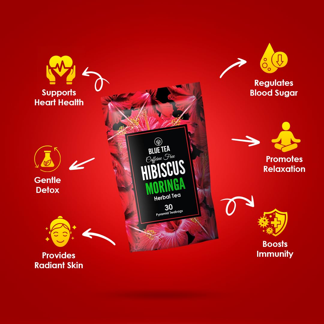 Hibiscus Moringa Tea - 30 Tea Bags