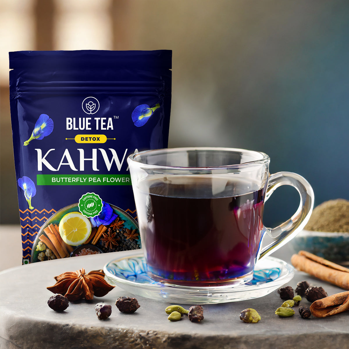 Detox Desi Kahwa - 30 Tea Bags | Blue Tea Blend