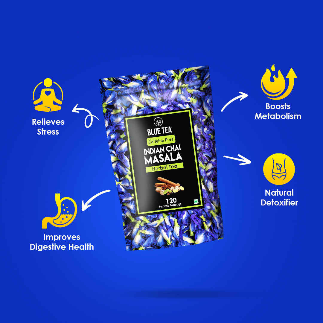 Blue Tea Indian Chai Masala (Calming Blue Tea) - 120 Teabags