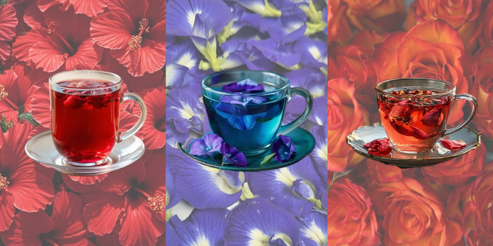 Hibiscus Tea, Blue Tea, or Rose Tea: Which is Better for Skin Support?