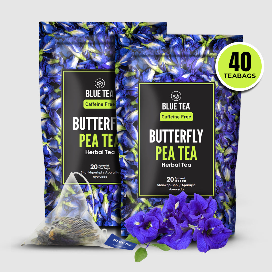 Blue Tea Packets Buy Pack of 2 Butterfly Pea Flower Tea 20 Teabags- Blue Tea