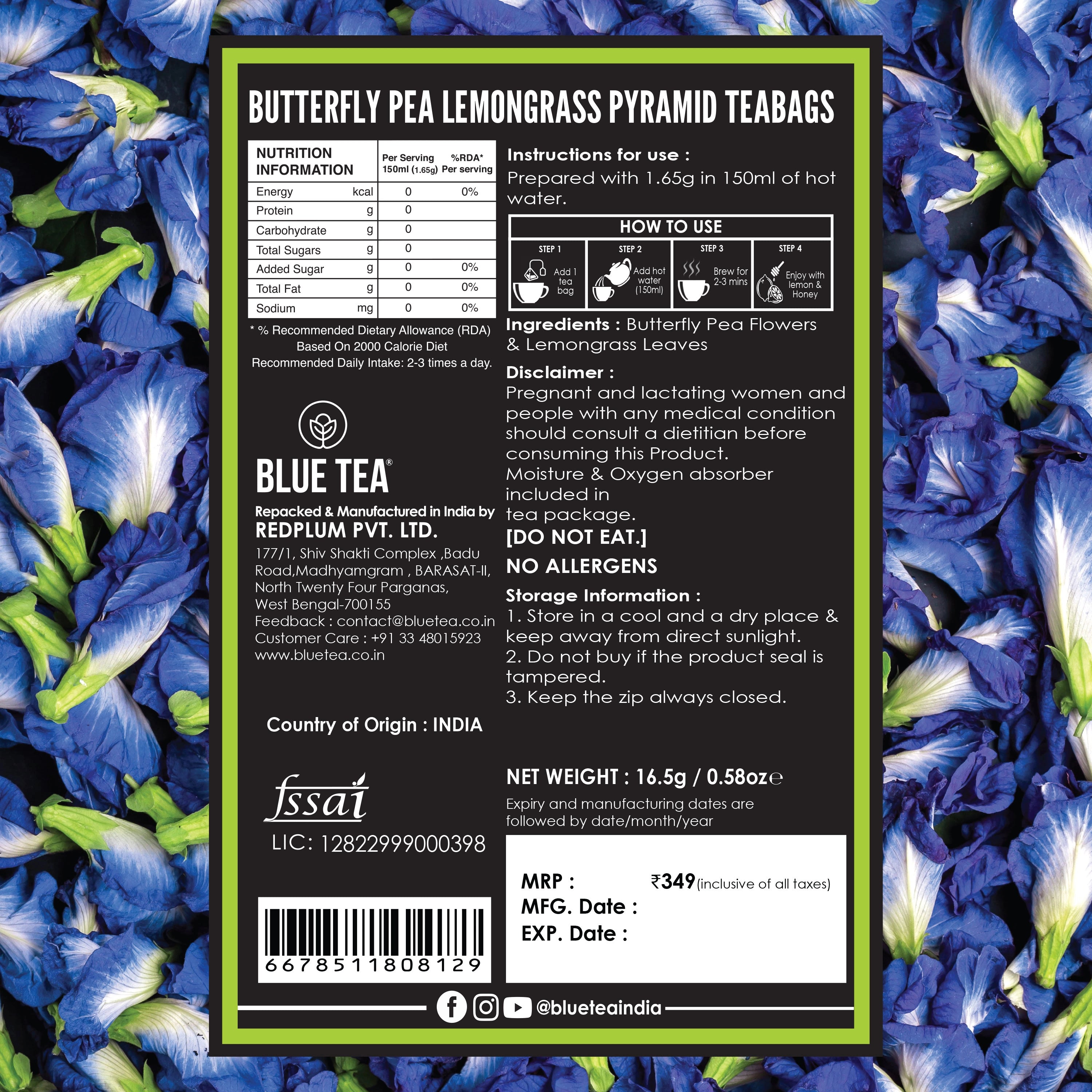 butterfly pea flower tea