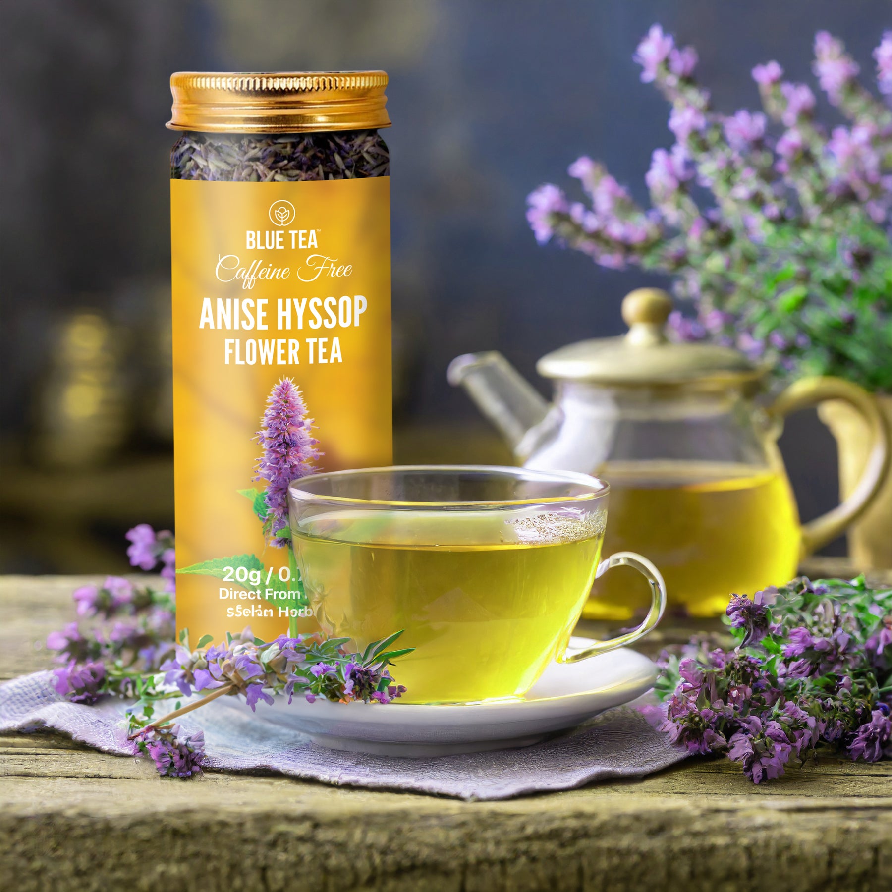 Anice Tea Anise Hyssop Flower Tea - 20g | Pet Jar – Blue Tea