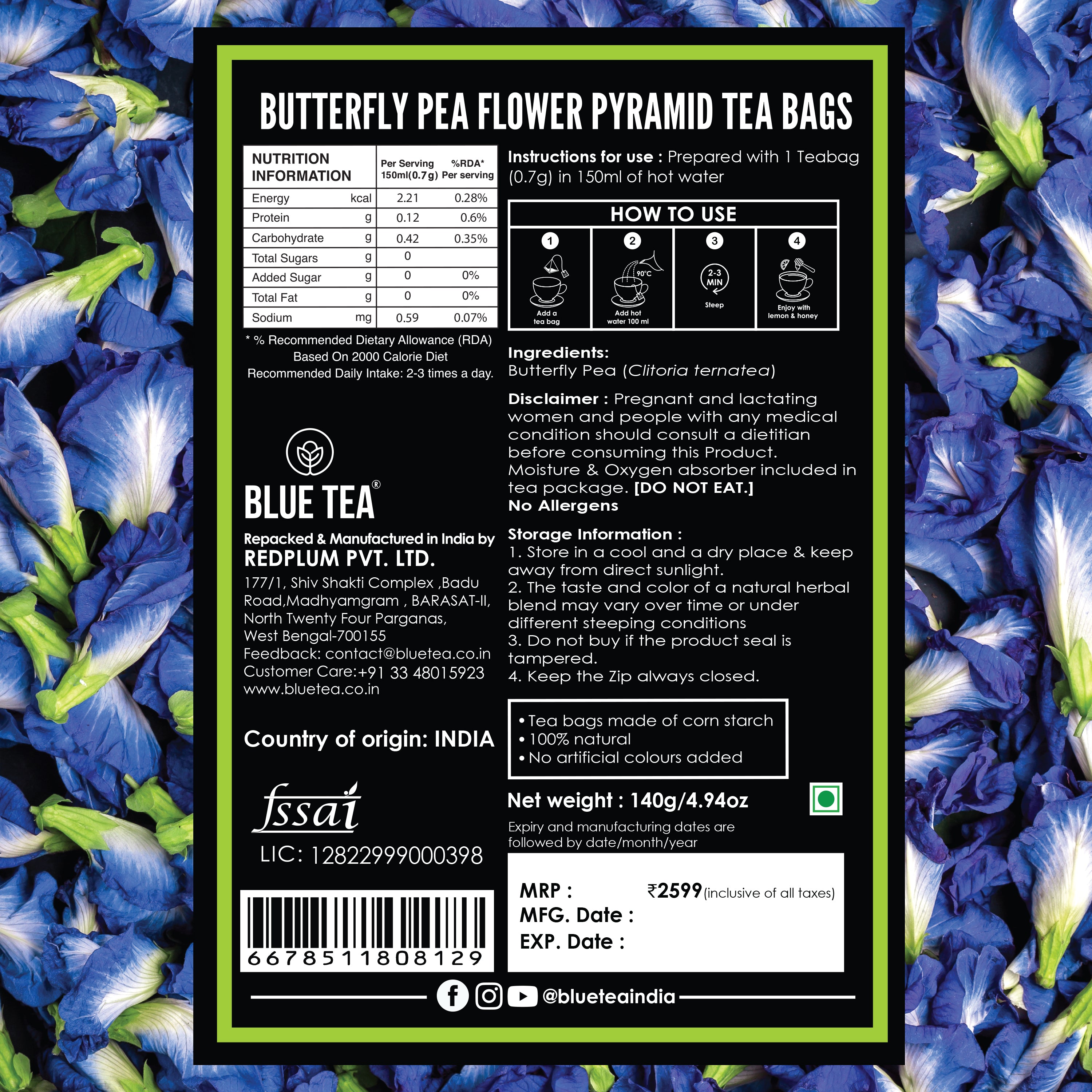 Butterfly pea Flower Tea