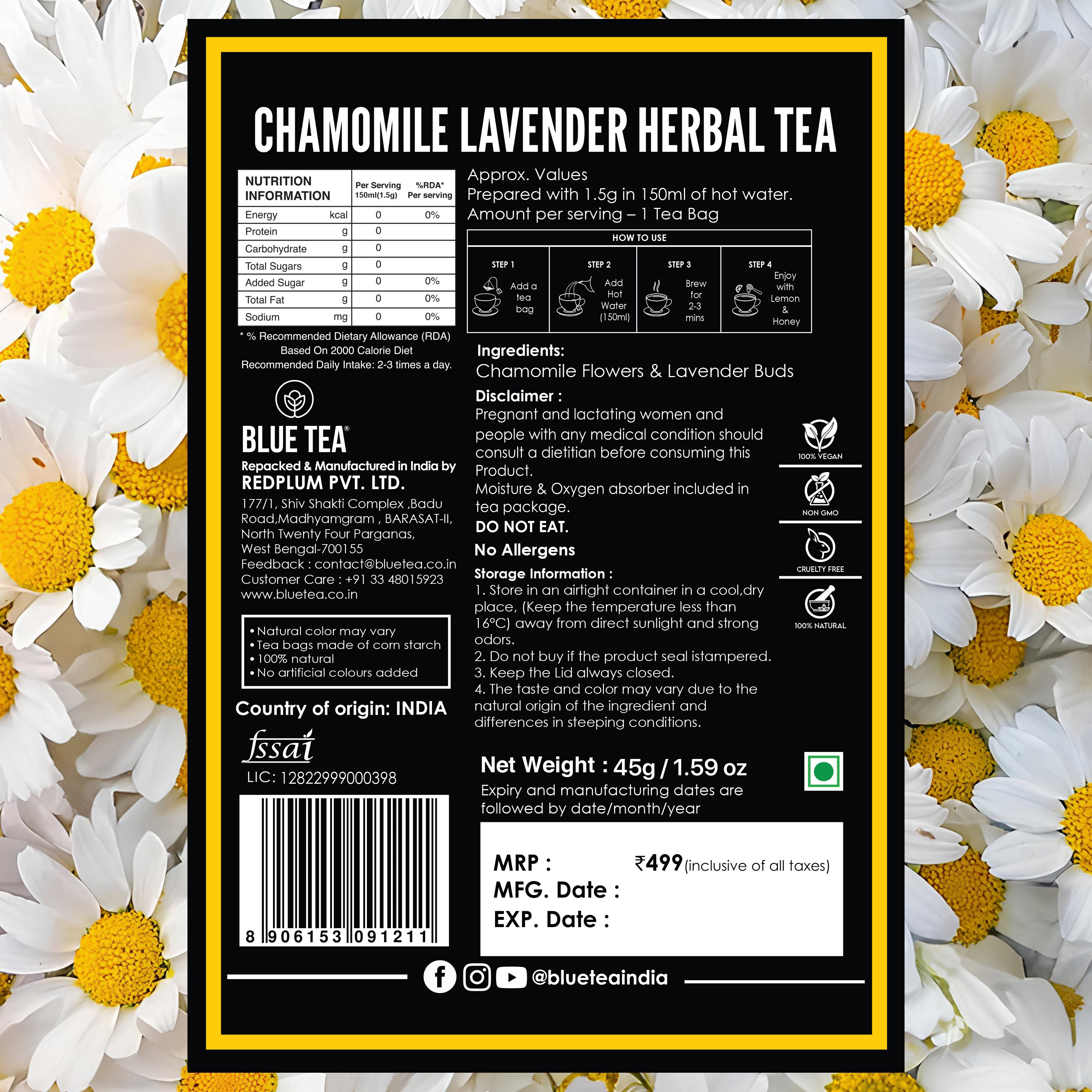 chamomile lavender tea