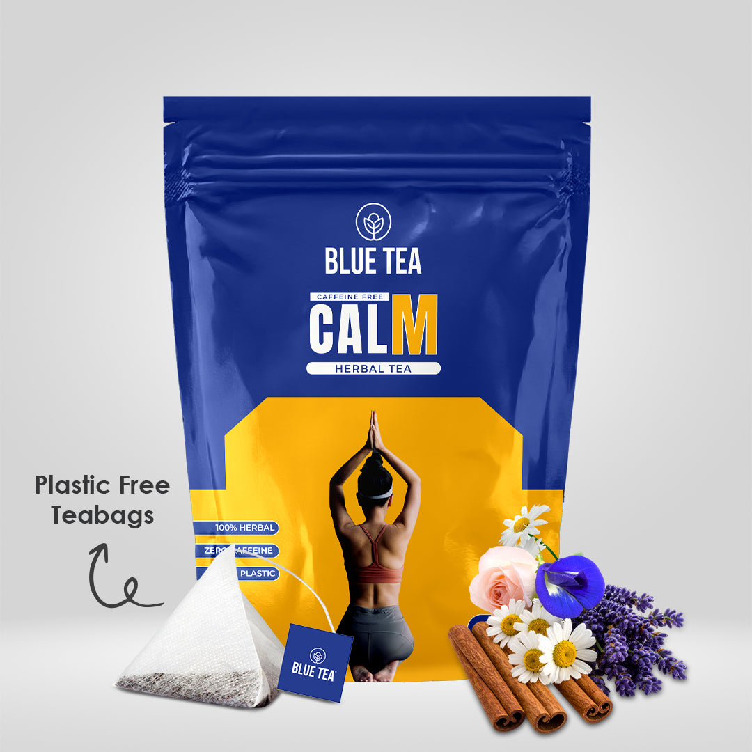 Stress Relief Calm Herbal Tea - 30 Tea Bags | For Migraine, Stress