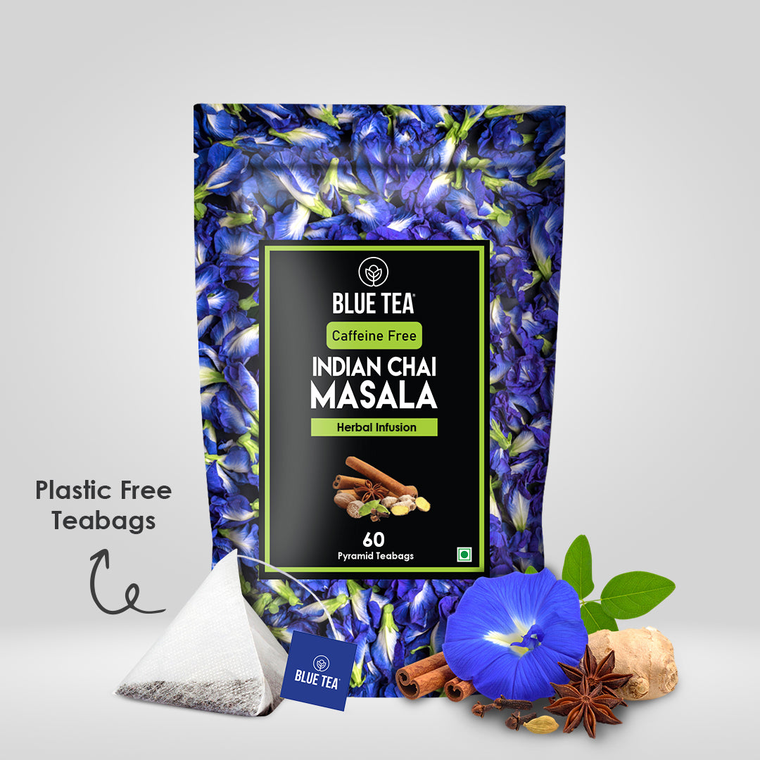Blue Tea Indian Chai Masala (Calming Blue Tea) - 60 Teabags